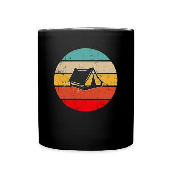 Camping Rétro - Mug uni - noir - Devant