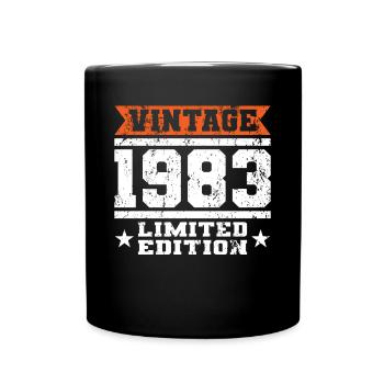 40. Geburtstag Vintage 1983 Limited Edition - Tasse einfarbig - Schwarz - Vorne