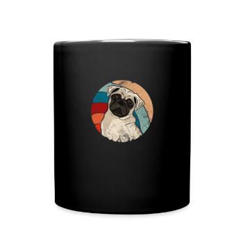 Pug - Full Colour Mug - black - Front