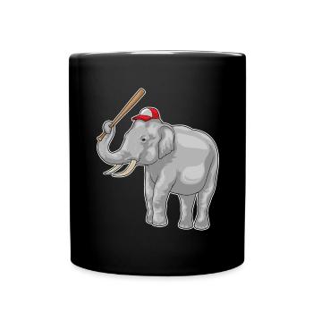 Battoir de baseball Elephant - Mug uni - noir - Devant