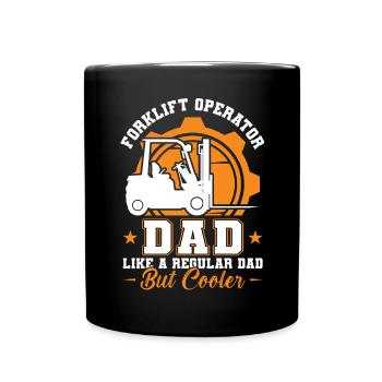 Forklift Operator Dad - Full Colour Mug - black - Front