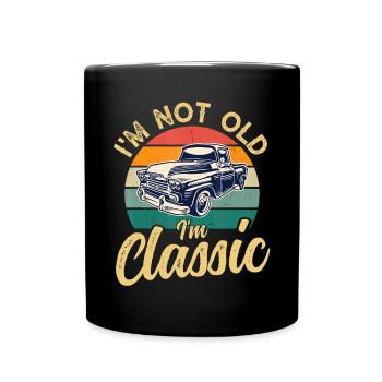 Drôle de vieille voiture graphique Hommes & Femmes Je ne suis pas vieux bu - Mug uni - noir - Devant