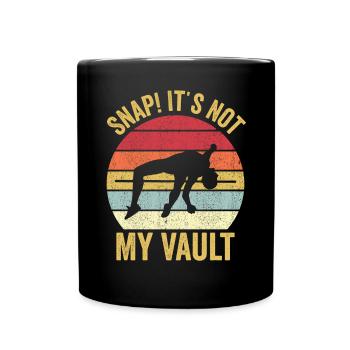 Lustiger Stabhochsprung Stabhochsprung - Tasse einfarbig - Schwarz - Vorne