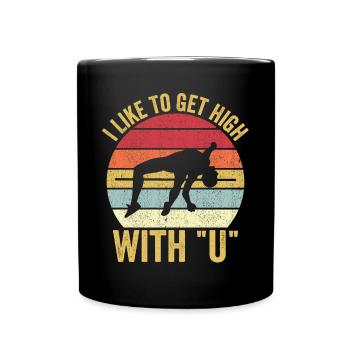 Saut à la perche amusant Saut à la perche - Mug uni - noir - Devant