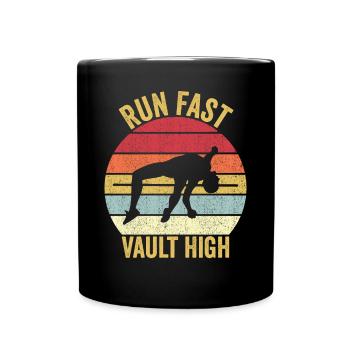 Fun Perle Vault Saut à la Perche Rapide - Mug uni - noir - Devant