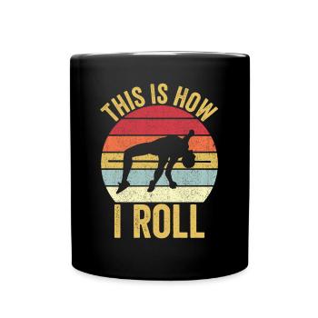 Funny Pole Vaulting Stabhochsprung So rolle ich - Tasse einfarbig - Schwarz - Vorne