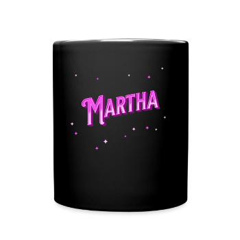 Martha Namen personalisiert - Tasse einfarbig - Schwarz - Vorne