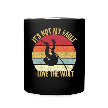 Funny Pole Vaulting Stabhochsprung Ich liebe den S - Tasse einfarbig - Schwarz - Vorne