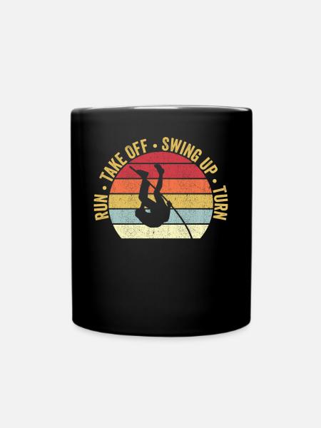 Saut à la perche amusant Saut à la perche - Mug uni - noir
