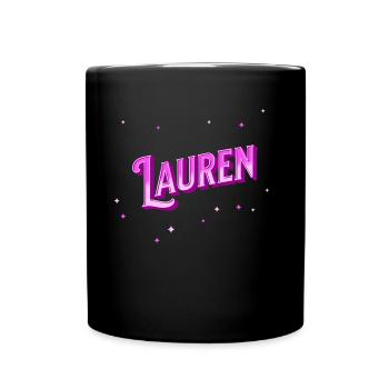 Lauren nom personnalisé - Mug uni - noir - Devant