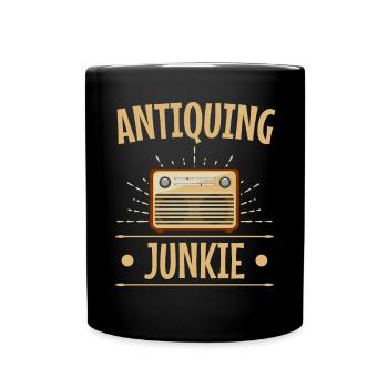 Antiquing Junkie Antique Collector Antique Lover - Full Colour Mug - black - Front