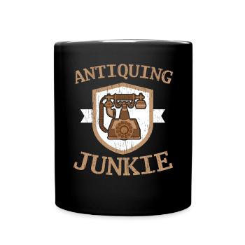 Antiquing Junkie Antique Collector Antique Lover - Full Colour Mug - black - Front