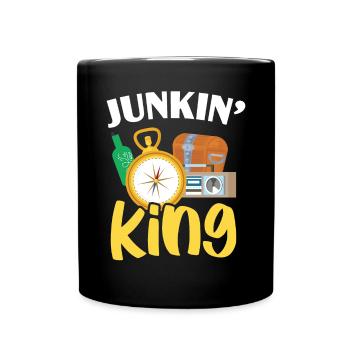 Junkin' King Antique Collector Antique Lover - Full Colour Mug - black - Front