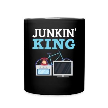 Junkin' King Antique Collector Antique Lover - Full Colour Mug - black - Front