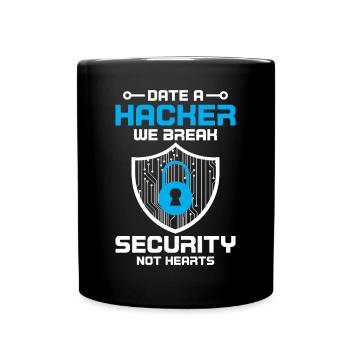 Cybersecurity Computer Security Cybersecurity - Full Colour Mug - black - Front