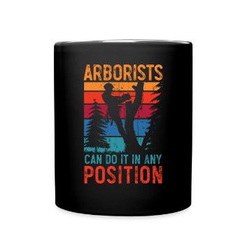 Les arboriculteurs peuvent le faire dans n’importe quelle position Wood Whisperer - Mug uni - noir - Devant