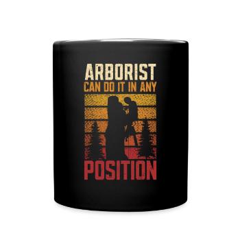 Les arboriculteurs peuvent le faire dans n’importe quelle position Wood Whisperer - Mug uni - noir - Devant