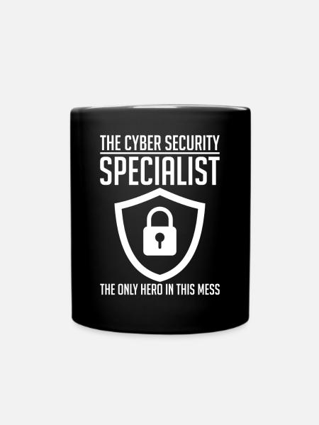 Cybersecurity Computersicherheit Cybersecurity - Tasse einfarbig - Schwarz