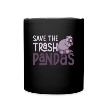 Save The Trash Pandas Save the Garbage Pandas - Full Colour Mug - black - Front