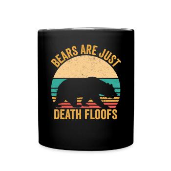 Funny bears are just death swimmers retro - Full Colour Mug - black - Front