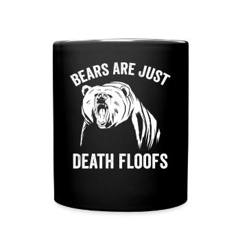 Funny bears are just death swimmers - Full Colour Mug - black - Front