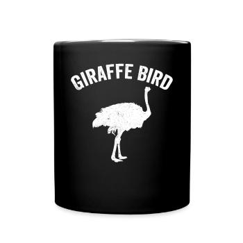 Drôle d’oiseau girafe d’autruche - Mug uni - noir - Devant