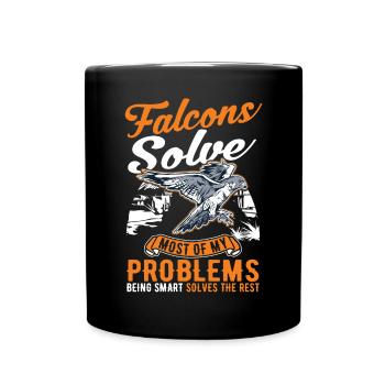 Falke Falkner Kestrel Falconry Falkner - Full Colour Mug - black - Front