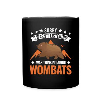 Australischer Wombat Geschenk - Tasse einfarbig - Schwarz - Vorne