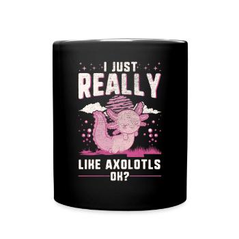 J’aime beaucoup la salamandre à queue d’Axolotl - Mug uni - noir - Devant
