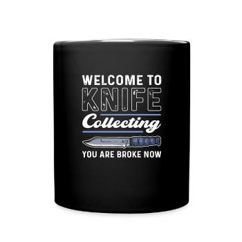 Bienvenue dans la collection de couteaux. Vous êtes maintenant - Mug uni - noir - Devant