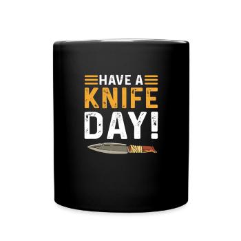 Passez une journée au couteau. Bladesmith. Collecte de couteaux - Mug uni - noir - Devant
