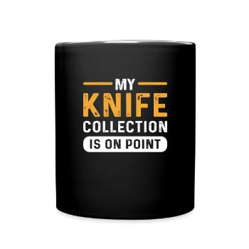 Ma collection de couteaux va droit au but. - Mug uni - noir - Devant