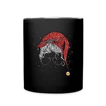 Merry Christmas Christmas Elf Outfit - Full Colour Mug - black - Front