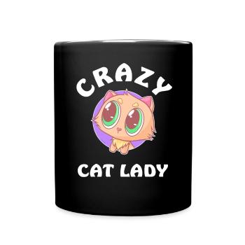 Crazy Cat Lady - Full Colour Mug - black - Front
