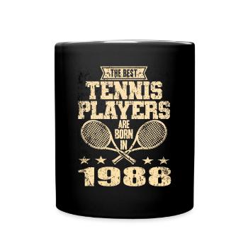 Les meilleurs joueurs de tennis sont nés en 1988 - Mug uni - noir - Devant