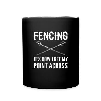 Swordman Geschenk, Fechten Geschenk, Fechter - Tasse einfarbig - Schwarz - Vorne