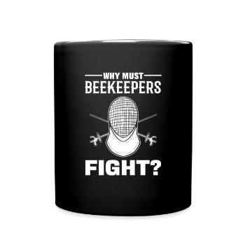 Swordman Geschenk, Fechten Geschenk, Fechter - Tasse einfarbig - Schwarz - Vorne
