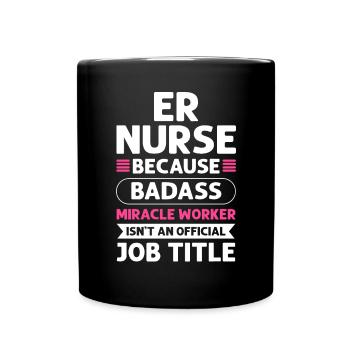 Il est infirmier faiseur de miracles. Il Soins infirmiers - Mug uni - noir - Devant