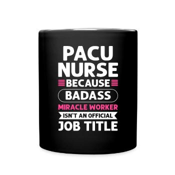Pacu infirmière Faiseur de miracles. Pacou - Mug uni - noir - Devant