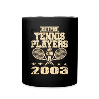 Les meilleurs joueurs de tennis sont nés en 2003 - Mug uni - noir - Devant