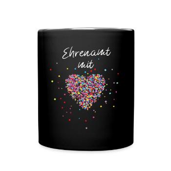 Ehrenamt mit Herz Engagement Ehrenamtlich - Tasse einfarbig - Schwarz - Vorne