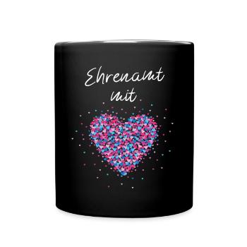 Ehrenamt mit Herz Freiwillige Helferin Ehrenamt - Tasse einfarbig - Schwarz - Vorne