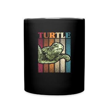 Turtle Turtle Sea Sea Creatures Gift - Full Colour Mug - black - Front