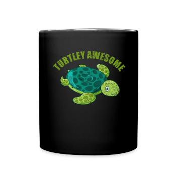 Tortue - Mug uni - noir - Devant