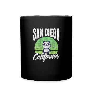 San Diego California USA Vacation America Gift - Full Colour Mug - black - Front