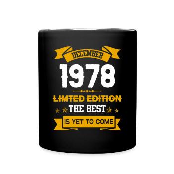 December 1978 Birthday present - Full Colour Mug - black - Front