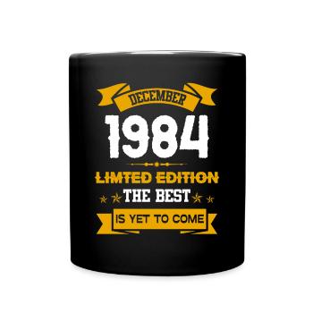 Dezember 1984 Geburtstagsgeschenk - Tasse einfarbig - Schwarz - Vorne