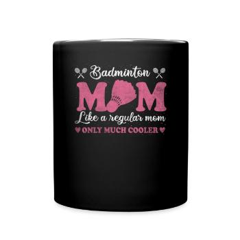 Cool Badminton Maman Joueuse de Badminton Mère - Mug uni - noir - Devant