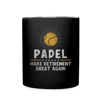 Padel Make Retirement Great Again Retiree - Tasse einfarbig - Schwarz - Vorne