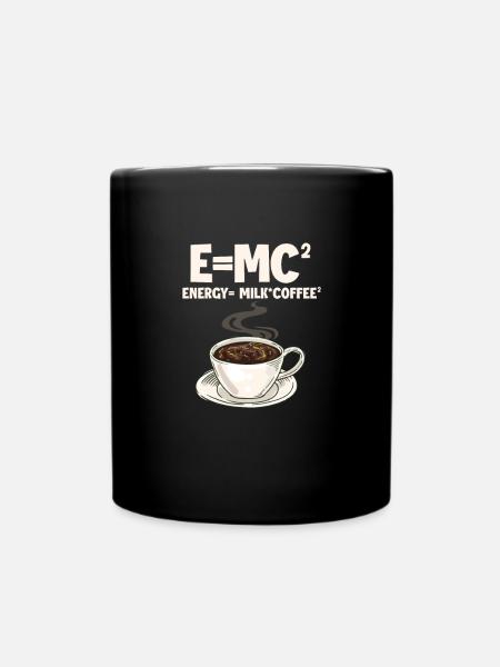 Kaffee Koffein Espresso Barista Geschenk - Tasse einfarbig - Schwarz